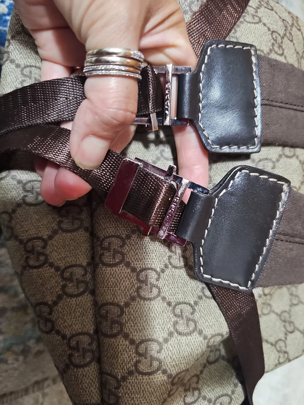 Gucci Beige/Brown GG Supreme Canvas Interlocking G Backpack